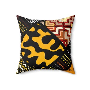 Multicolor Ankara decorative pillow/ Square pillow /Cushion /African tribal inspired home decor/ Afrocentric bedroom Decor/Gift for mom