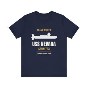 Personalized Plank Owner Submarine Shirt - Custom Boat Name Hull Number and Commissioning Year image 7