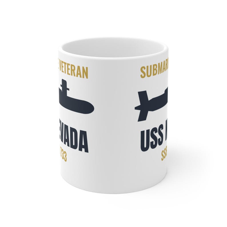 Personalized Submarine Veteran Mug with Boat Name and Hull Number - Custom Submariner Coffee Mug 11oz image 1