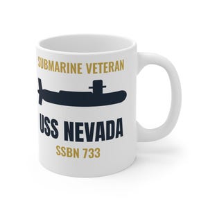 Personalized Submarine Veteran Mug with Boat Name and Hull Number - Custom Submariner Coffee Mug 11oz image 3
