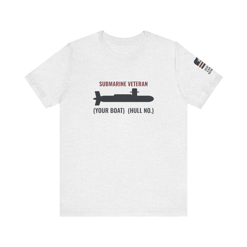 Personalized Submarine Veteran Shirt - Boat Name and Hull Number - Service Earned Benefits VAAR image 2