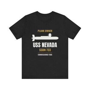 Personalized Plank Owner Submarine Shirt - Custom Boat Name Hull Number and Commissioning Year image 2