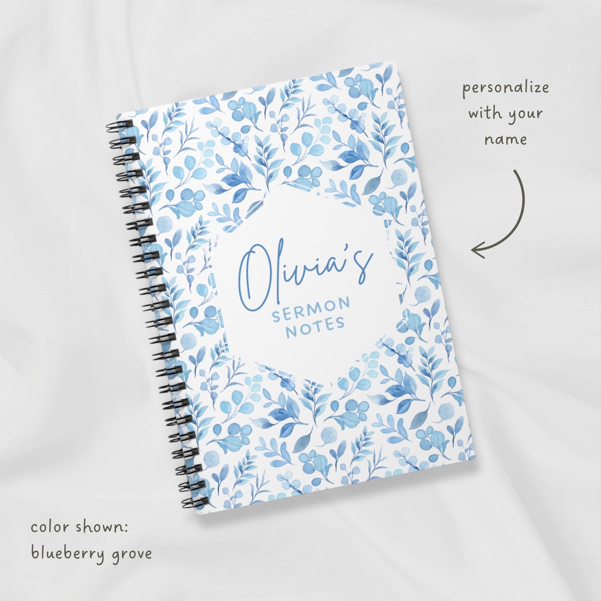 Church Notes Journal, Sermon Notebook, Church Notebook, Sermon Note ...