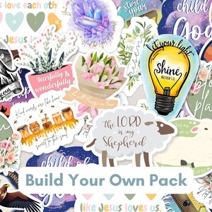 Bible Verse Sticker Set | Durable Waterproof Vinyl Decals for Laptops, Phones, and Journals | Build Your Own Christian Sticker Pack