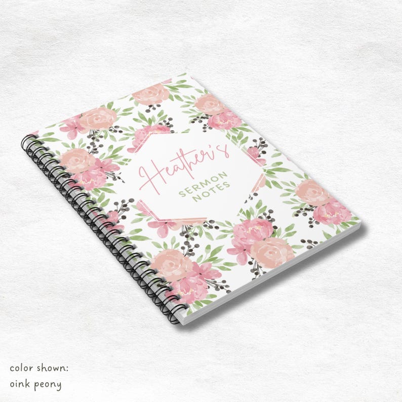 Church Notes Journal, Sermon Notebook, Church Notebook, Sermon Note ...