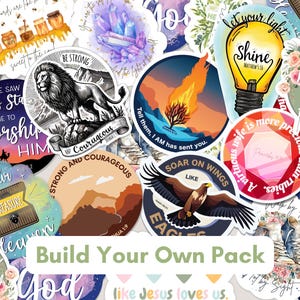 Christian Sticker Pack | Vinyl Sticker for Bottle, Laptop, Cell Phone, Journal | Bible Sticker, Scripture Sticker, Sticker Bundle