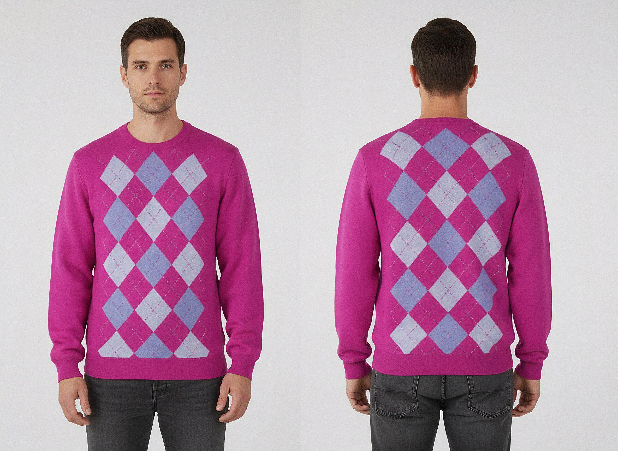 Purple Argyle Sweater - Etsy Australia