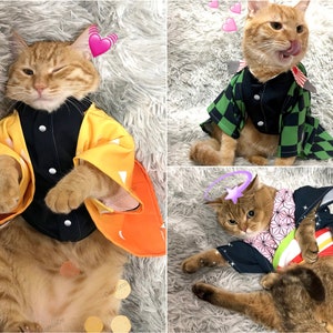 Anime Pets Uniform Dress Cosplay Costume for Cats Katten Kedi Disfraz Para Gato Dog Puppy Halloween Funny Cute Gift Anime Lovers Otaku