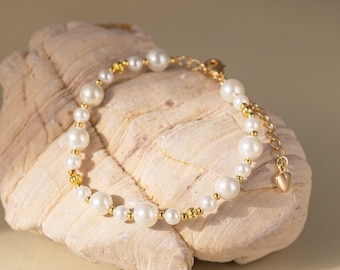 Pearl Adjustable Bracelet, Delicate Pearl Bead Bracelet, Dainty Wedding Bracelet, Bride Bridesmaid Bracelet, Gift for Her