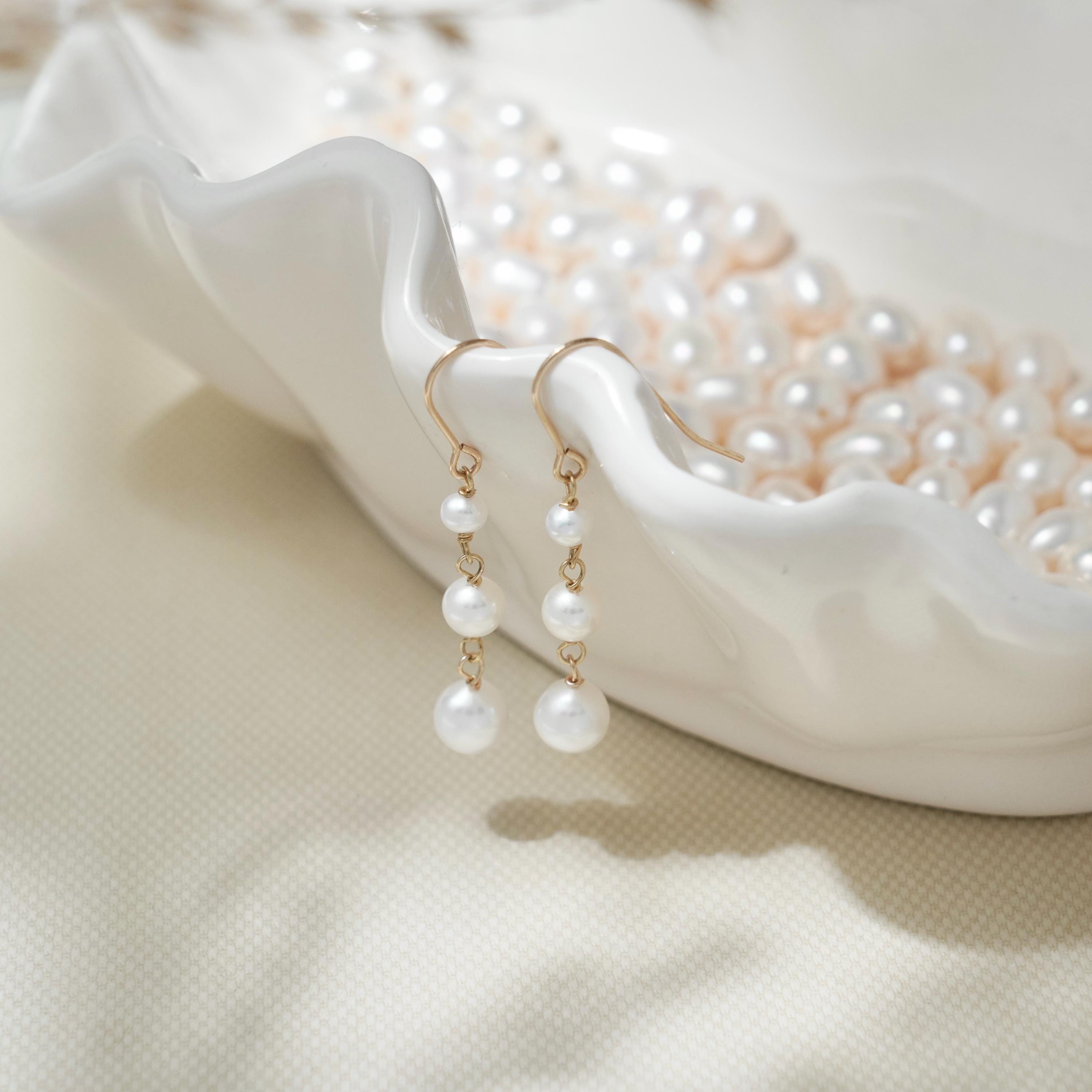 HANLI Boucles D'oreilles En Perles Pour Femme - Boucles D