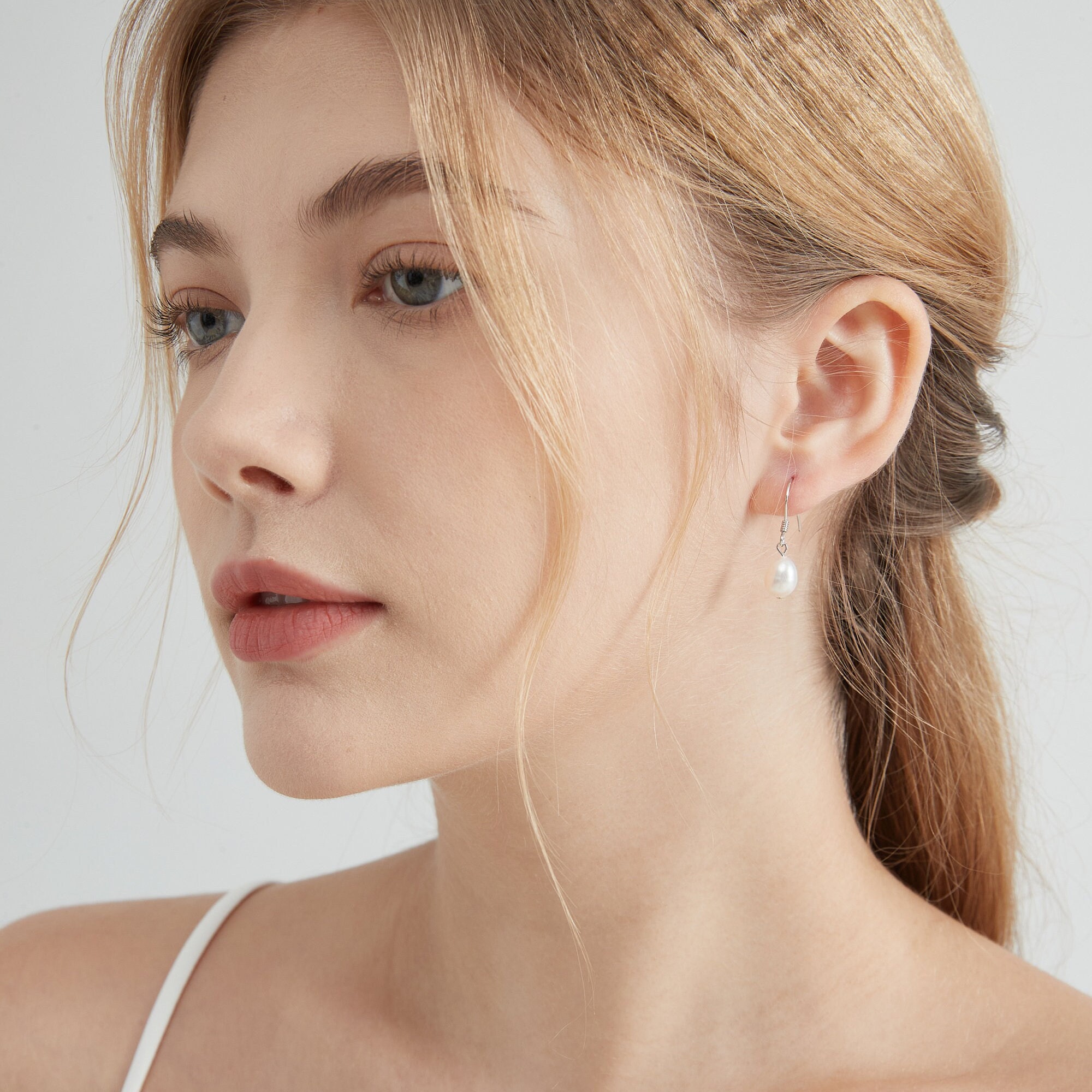 Orecchini in argento sterling 925, placcati in oro rosa