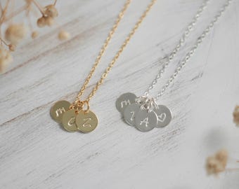Sterling Silver Alphabet Initial Letter Necklace, S925 Bead Name Zodiac Birthstone Necklace, Personalised Minimalist Necklace, Gift for Her