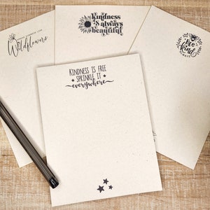 Kindness Quotes: Notepads| Teacher Gifts| Teacher Notepad| Inspirational Notepad| Kindness Matters| Feel-Good Gift Notepad| Sugarcane Paper