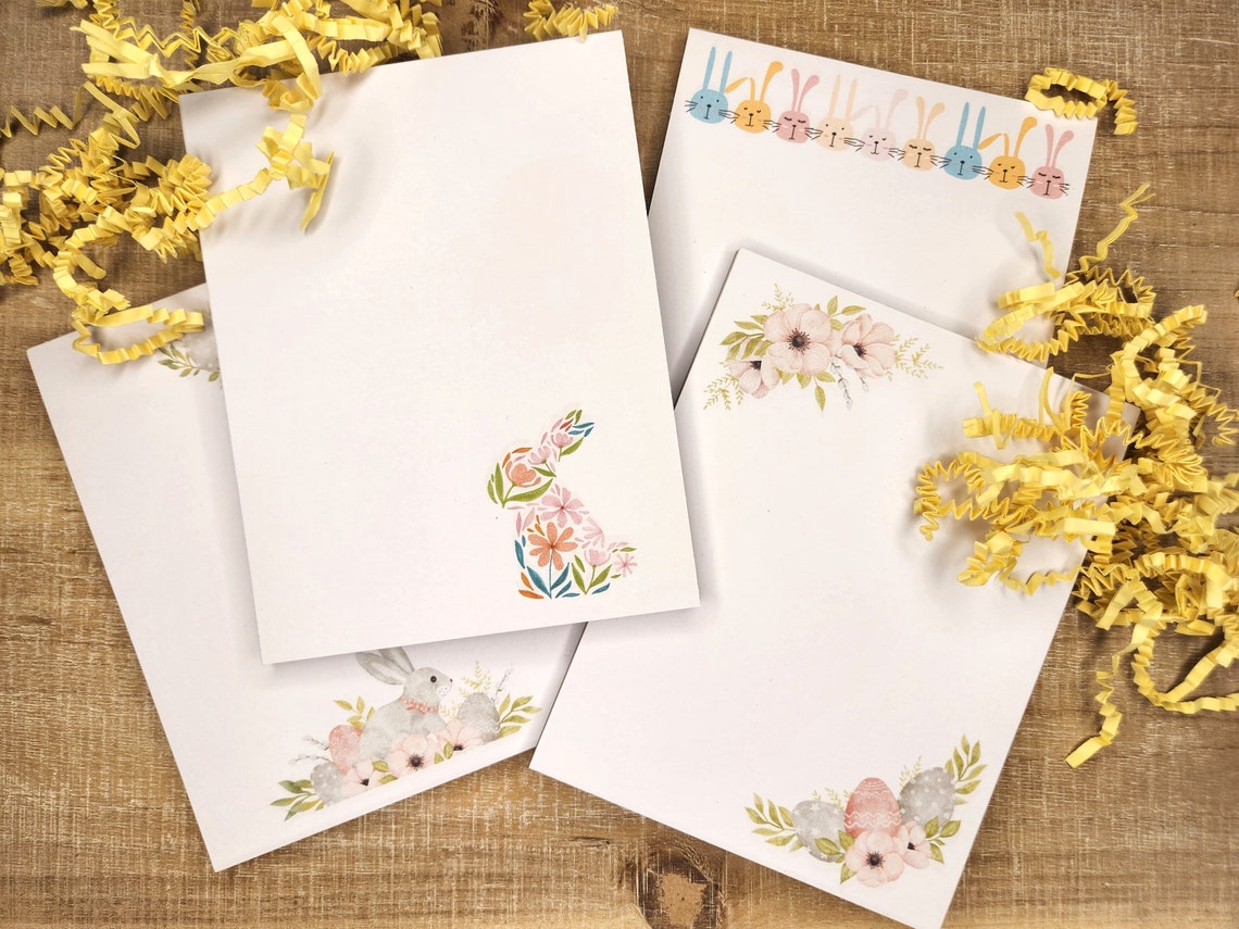 Easter Notepad Easter Notepads: 4 Different Designs| Easter Gift| Easter Basket ...