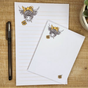 Highland Cow: Notepads| Cute Cows| Heifer Cow| Women&#39;s Notepad & Stationary| Gifts for Her| White Sugarcane Paper