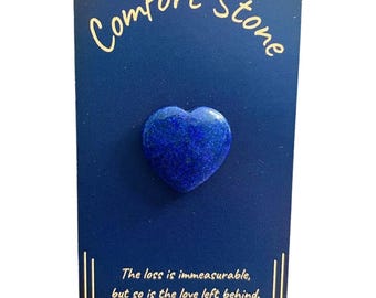 Pierre de réconfort pour la perte d'un animal de compagnie - Cadeau de sympathie en forme de coeur