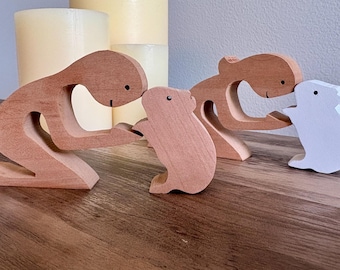 Figurine commémorative de hamster - souvenir en bois d'une personne et d'un animal de compagnie, cadeau commémoratif pour animal de compagnie, cadeau de sympathie pour le propriétaire d'un animal de compagnie