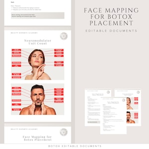 Botox Facial Mapping & Dosage | Editable Injection Site Guide for Neuromodulators