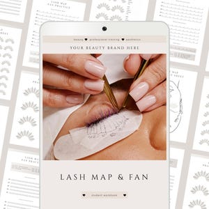 Lash Mapping & Fans Practice Worksheets for Eyelash Extension Students and Lash Artist Educators