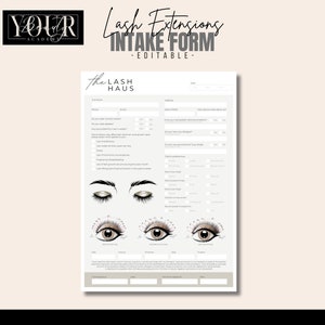Klantenkaart wimperextensions, Goodnotes, wimperformulieren, klantformulier wimperextensions, bladen wimperartiest, doe-het-zelfsjabloon, bewerken in canva