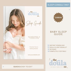 Baby Sleep Guide: Doula Client Handout - Editable in Canva (PDF Format
