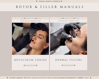 Botulinum Toxins & Dermal Fillers Training Manuals | Complete Step-by-Step Matching Guides (Edit in Canva)