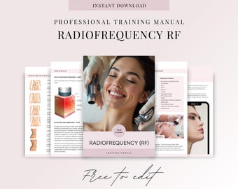 Radiofrequency Skin Tightening Training Manual: Editable RF Therapy Guide (Canva Template)