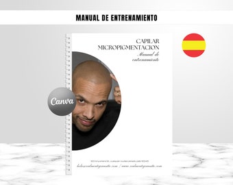 Spanish Scalp Micropigmentation, Training Manual, SMP Guide for Instructors, Students, Printable, Instant Download, Customizable