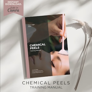 Chemical Peels Training Manual, Editable, Chemical Peels Guide, Online Course, Student Workbook, Medspa, Advanced Facials, Edit in Canva