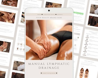 Lymphatic Drainage Massage Therapy Training Manual: Editable MLD Course eBook (Digital Download)