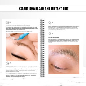 Eyebrow Lamination Training Manual, Tutorial, Brow Training Course, Eyebrow Design, Step by Step, Student, Tutor, Educator, Edit in Canva