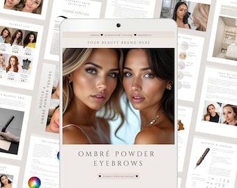 Ombre Powder Brows Training Manual | Editable PMU Beauty Training Resource