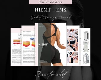 HIEMT Body Toning Training Handbuch EMS Body Sculpting: Bearbeitbare Canva Vorlage