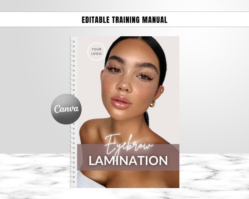 Eyebrow Lamination Training Manual, Tutorial, Brow Training Course, Eyebrow Design, Step by Step, Student, Tutor, Educator, Edit in Canva