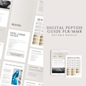 Guia de Peptídeos | Livreto Digital | Isca Digital | PLR/MMR | Modelo Editável do Canva