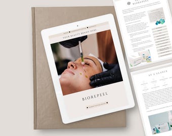 Manual de capacitación de Biorepeel: Guía de estudio editable sobre cuidado de la piel y tratamientos faciales (descarga digital)