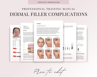 Dermal Filler Complications Training Manual: Hyaluronic Acid Injections (Canva Template)