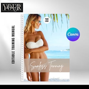 Spray Tan Training Manual, Editable Training Guide, Sunless Tanning, Students, Tutors, Edit in Canva