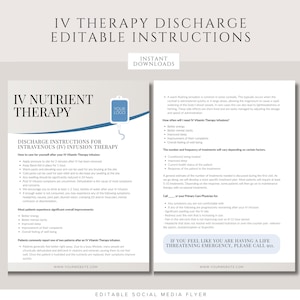 IV Vitamin Therapy Flyer Template: Intravenous Nutrients or Hydration Clinic Marketing (Edit in Canva)