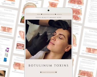 Botulinum Toxins Training Manual: Complete Step-by-Step Botox Guide (Edit in Canva)