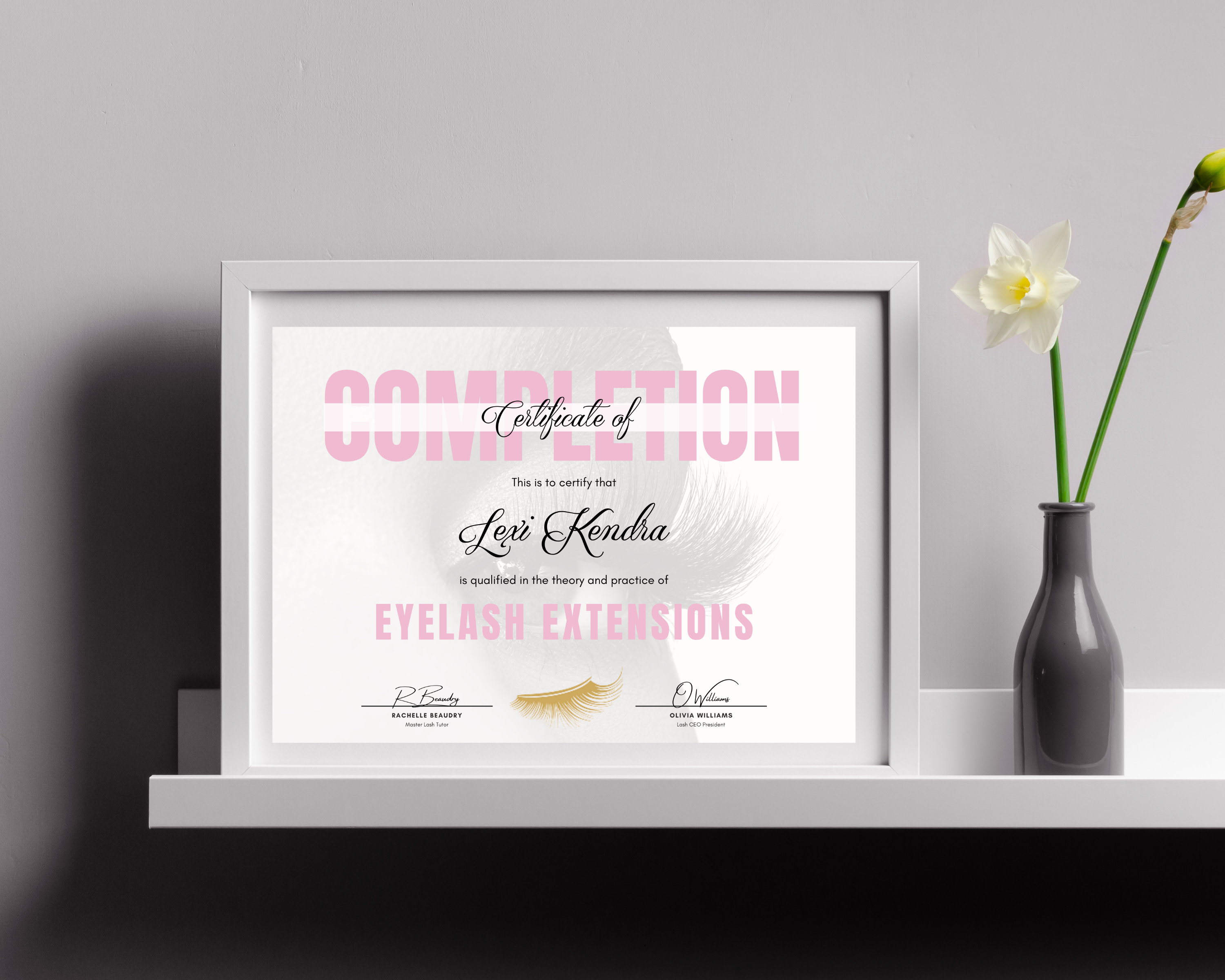 Lash Extensions Certificate Eyelash Extensions DIY Etsy