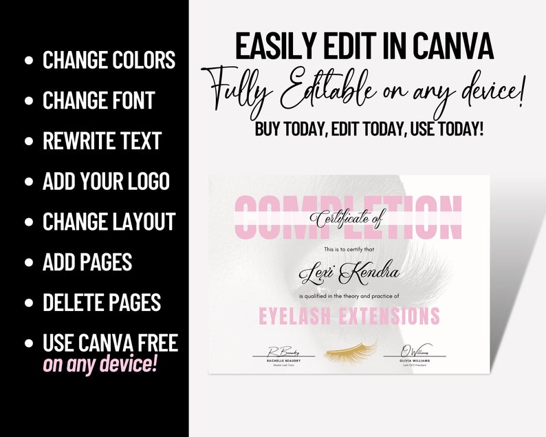 Lash Extensions Certificate Eyelash Extensions DIY Certificate Lash Extensions Certificate Eyelash Extensions DIY Certificate