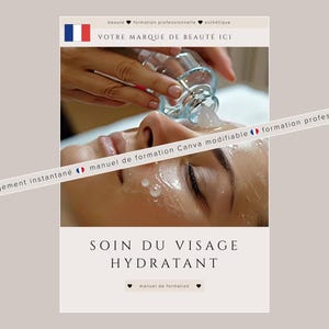 Fransk HydraFacial-träningsmanual – Redigerbar skönhetskurs (Canva-mall) Visage Hydrant