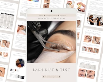 Lash Lift & Tint Training Manual | Editable Canva Template