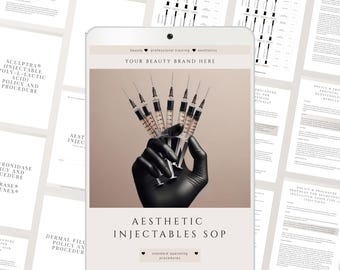 Aesthetics Standard Operating Procedures SOP - Medspa Policy & Procedure Manual - Editable Canva Template