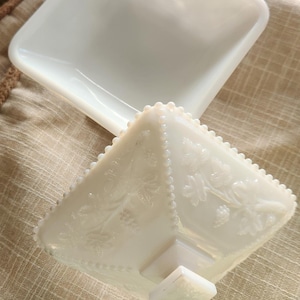 Westmoreland milk glass candy dish