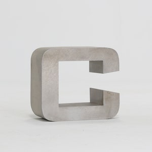 Silver Brushed Aluminum Letter C | Reclaimed Sign Letter