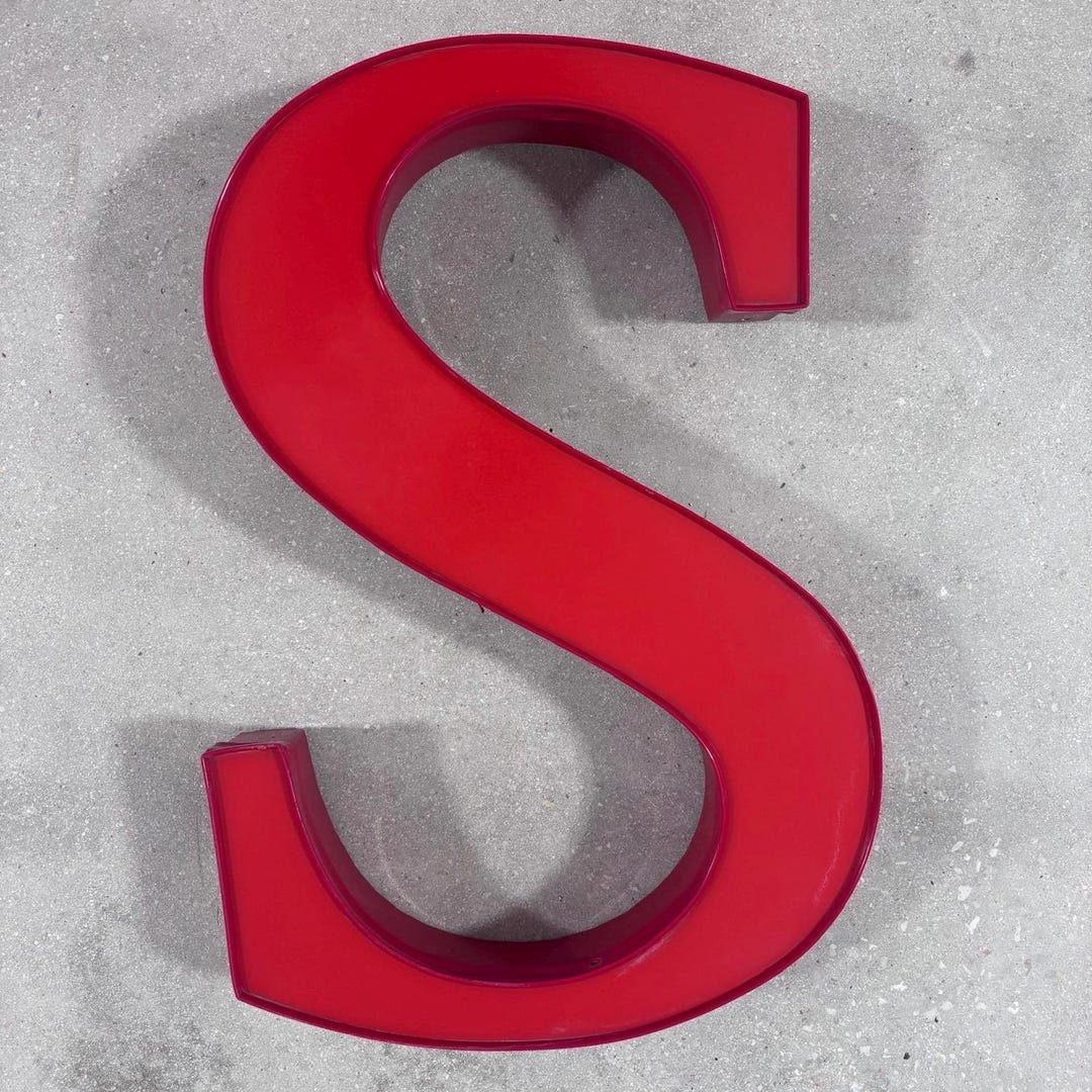 Red Letter S | Reclaimed Channel Letter - Etsy