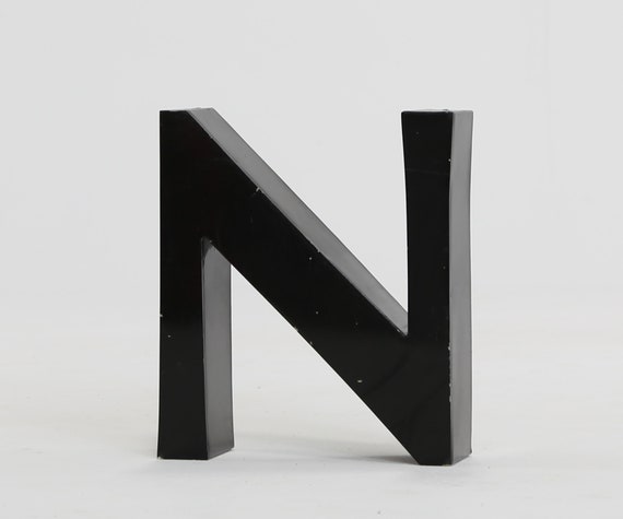 The Letter N In Black
