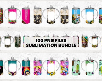 Paquete de diseño de sublimación Sippy de 12 oz, paquete Sippy de 12 oz, diseños de sublimación Sippy de 12 oz, diseños de Sippy de 12 oz